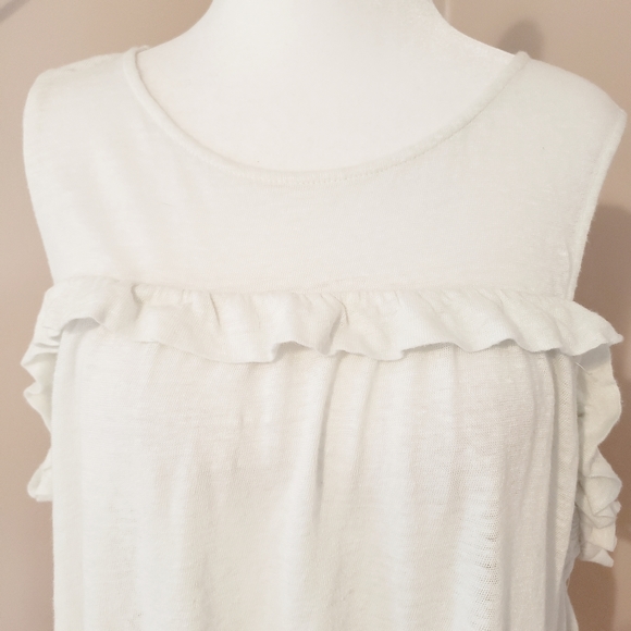 ANTHROPOLOGIE | MEADOW RUE LINEN COLD SHOULDER TOP - Picture 5 of 11